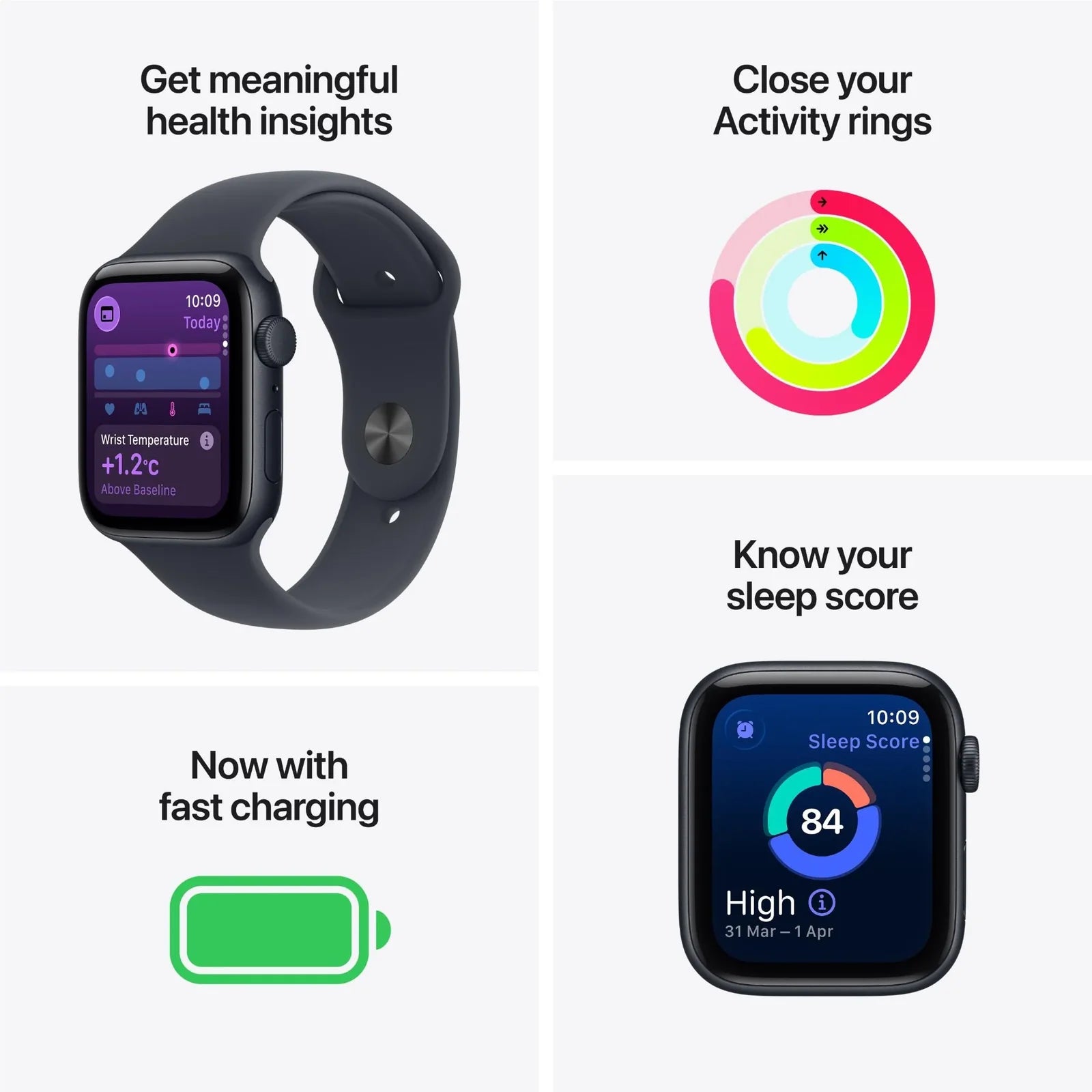 Apple Watch SE 3 40mm Starlight Aluminium Case GPS Sport Band (S/M) [2025]