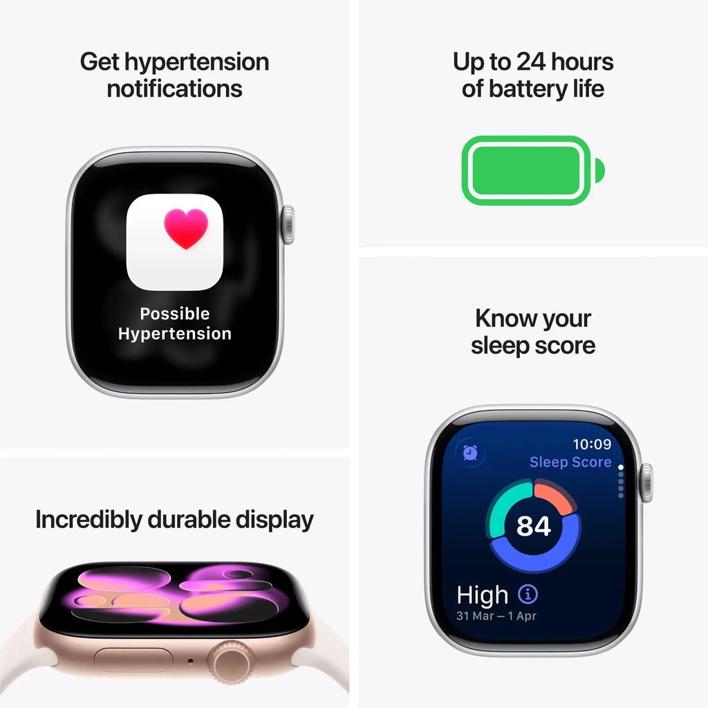 Apple Watch Series 11 46mm Jet Black Aluminium Case GPS Sport Band (M/L) [Black]