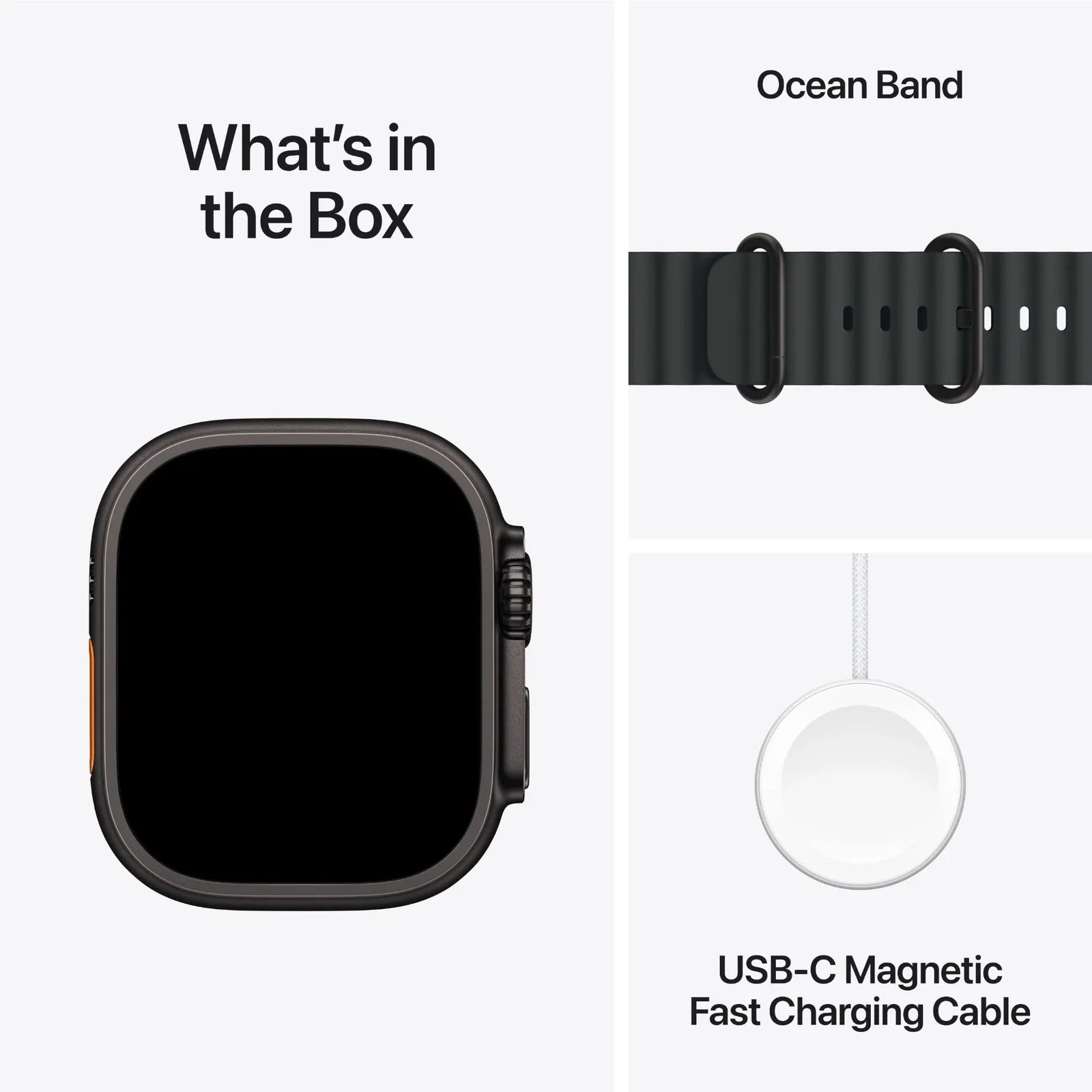 Apple Watch Ultra 3 49mm Black Titanium Case GPS + Cellular Ocean Band (Black)